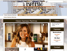 Tablet Screenshot of espressomachineclassics.com